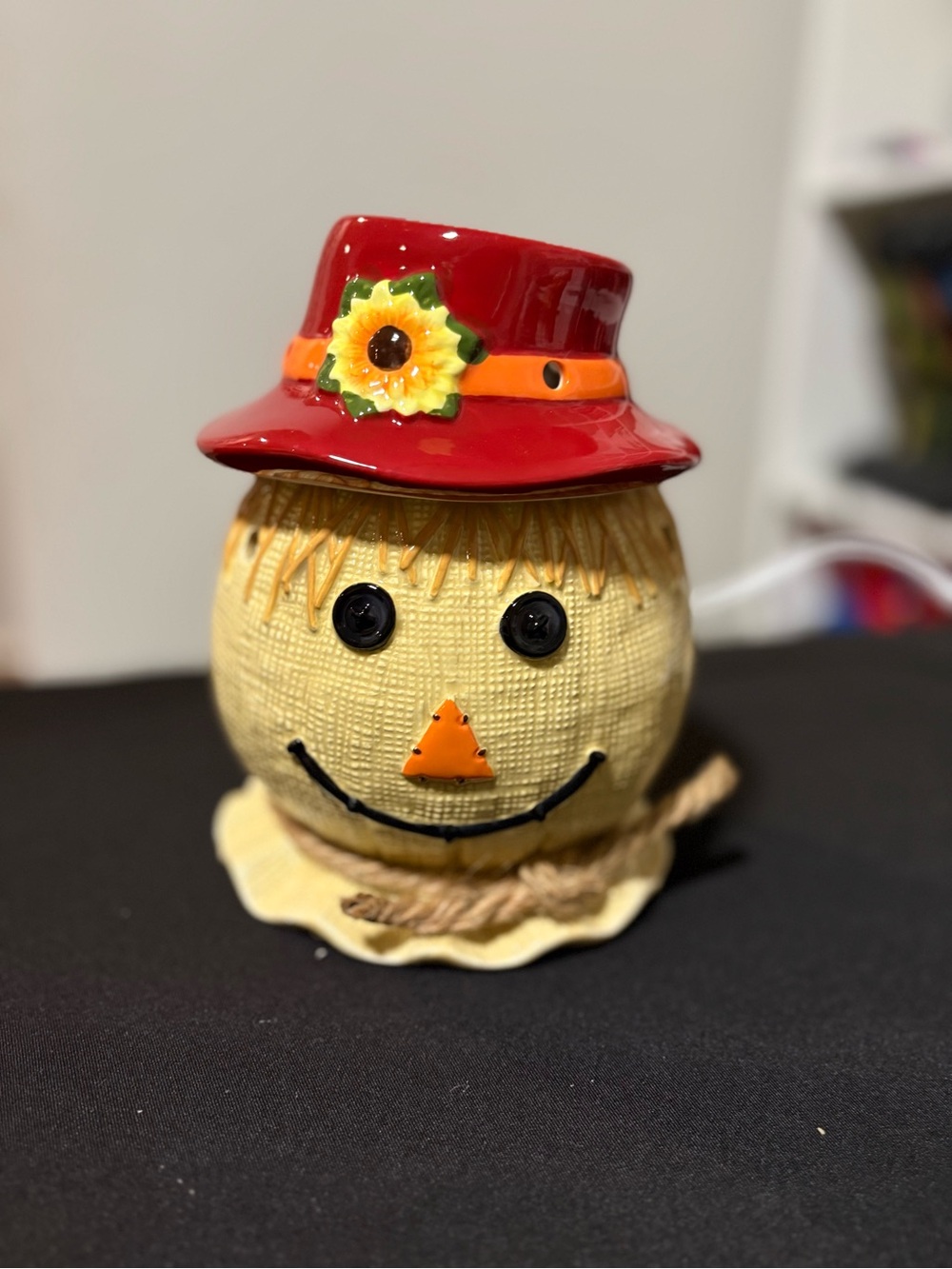 Scentsy Festive Red-Hat Scarecrow Holiday Décor